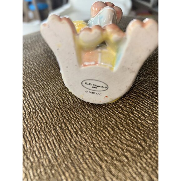 ATHENA BOULGARIDES KoKo Originals 2002 PASTEL Patchwork LION Figurine 3" Ceramic - Picture 3 of 6